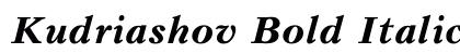 Kudriashov Bold Italic Preview