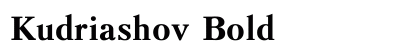 Kudriashov Bold font free download