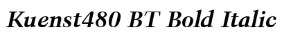 Kuenst480 BT Bold Italic font free download