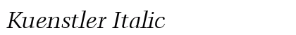 Kuenstler Italic Preview
