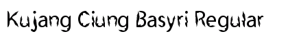 Kujang Ciung Basyri Regular font free download