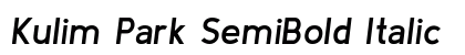 Kulim Park SemiBold Italic font free download