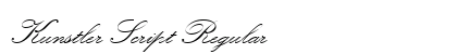 Kunstler Script Regular Font Kunstler Script Regular Font Preview