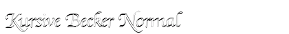 Kursive Becker Normal font free download