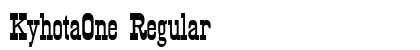 KyhotaOne Regular Font Preview