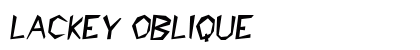 Lackey Oblique font free download