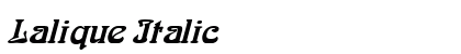 Lalique Italic Font Preview