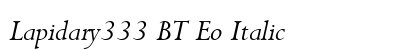 Lapidary333 BT Eo Italic Preview