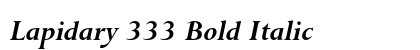 Lapidary 333 Bold Italic font free download