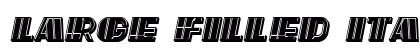 Large Filled Italic Preview