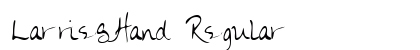 LarriesHand Regular font free download