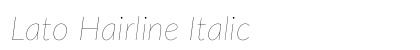 Lato Hairline Italic Font Lato Hairline Italic Font Preview