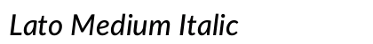 Lato Medium Italic Preview