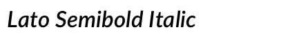Lato Semibold Italic Font Preview