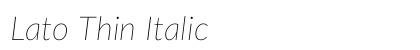 Lato Thin Italic preview