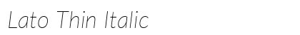Lato Thin Italic font free download