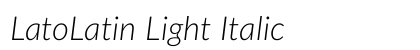 LatoLatin Light Italic preview