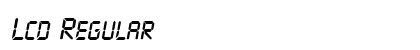 Lcd Regular font free download