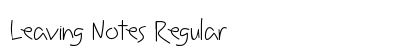 Leaving Notes Regular font free download