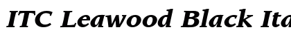 ITC Leawood Black Italic Preview