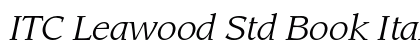 ITC Leawood Std Book Italic Preview
