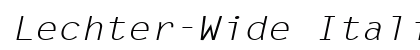 Lechter-Wide Italic Preview