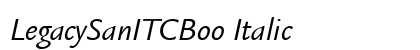 LegacySanITCBoo Italic font free download