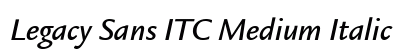 Legacy Sans ITC Medium Italic font free download