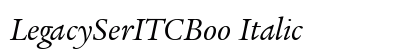 LegacySerITCBoo Italic Preview