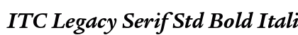 ITC Legacy Serif Std Bold Italic font free download