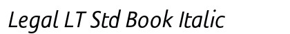 Legal LT Std Book Italic font free download