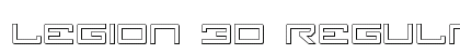 Legion 3D Regular font free download