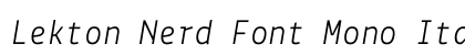 Lekton Nerd Font Mono Italic font free download