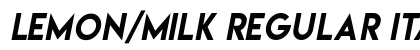 Lemon/Milk Regular italic preview
