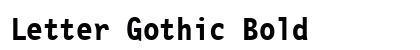 Letter Gothic Bold font free download
