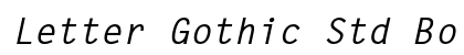 Letter Gothic Std Bold Slanted font free download