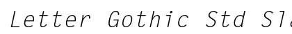 Letter Gothic Std Slanted font free download