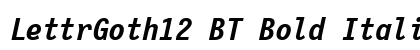 LettrGoth12 BT Bold Italic font free download