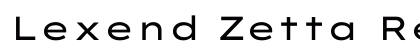 Lexend Zetta Regular font free download