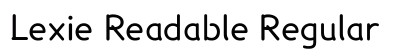 Lexie Readable Regular Font Preview
