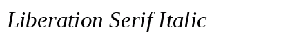 Liberation Serif Italic font free download