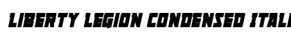 Liberty Legion Condensed Italic Condensed Italic font free download