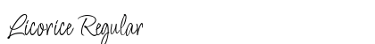Licorice Regular Font Preview