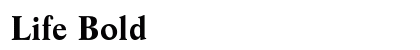 Life Bold font free download