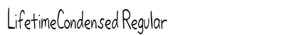 LifetimeCondensed Regular Font Preview