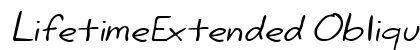 LifetimeExtended Oblique Font Preview