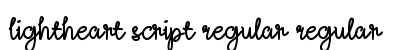 Lightheart Script Regular Regular