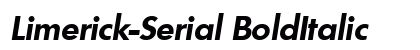 Limerick-Serial BoldItalic Preview