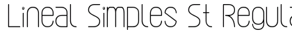 Lineal Simples St Regular font free download