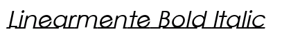 Linearmente Bold Italic preview Linearmente Bold Italic preview